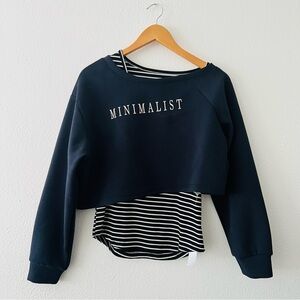 Mango Two Piece Cropped Sweatshirt